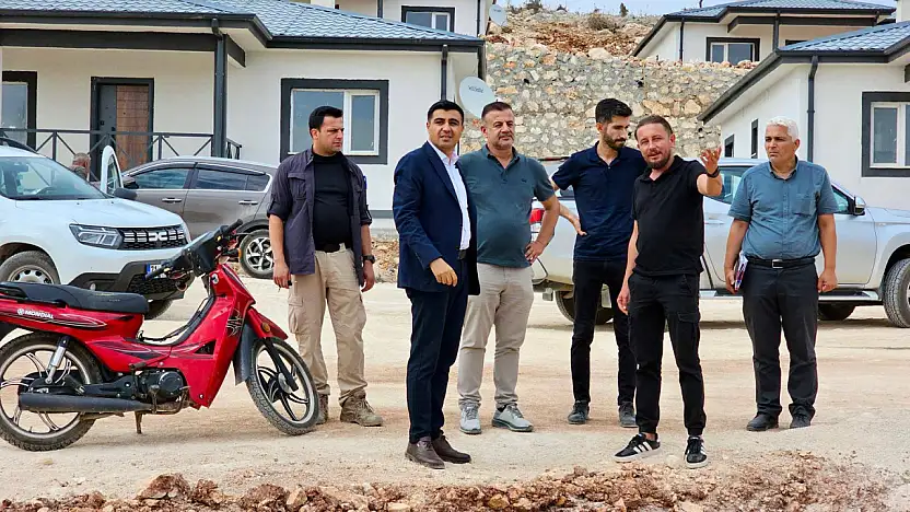 Kaymakam Güngör köylerde yürütülen kalıcı konut çalışmaları yerinde incelendi