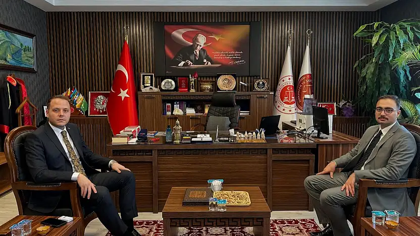 Kaymakam Yıldız'dan Kahta Cumhuriyet Başsavcısı Erşan'a ziyaret