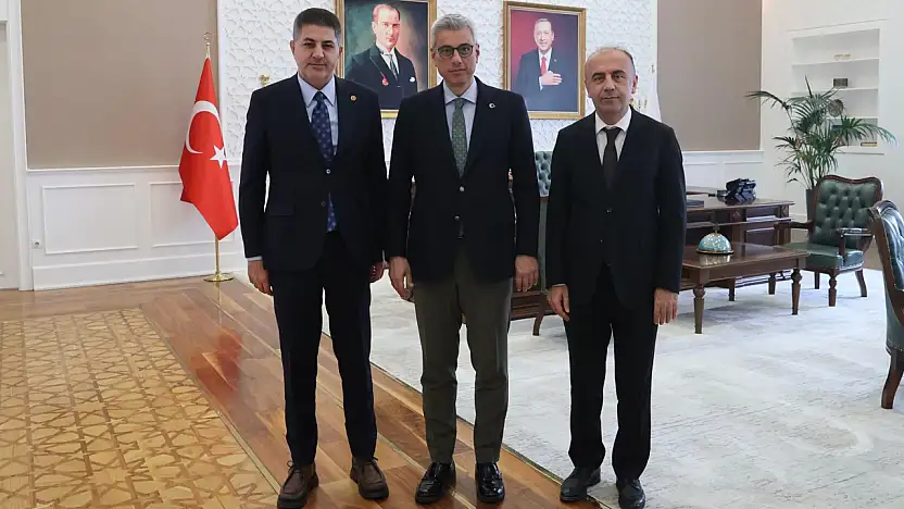 Milletvekili Şan ve Rektör Keleş, Sağlık Bakanı Memişoğlu ile bir araya geldi