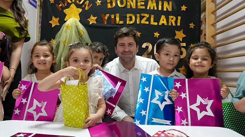 Minikler karnelerini başkan Boltaç'tan aldı