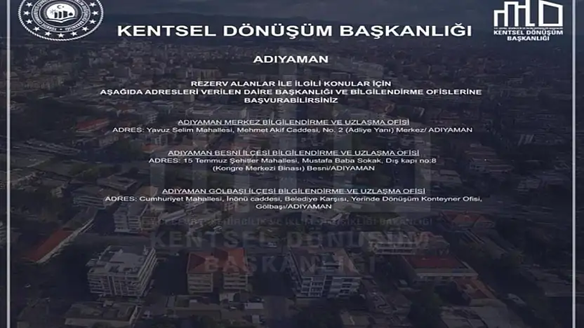 Rezerv alan bilgilendirme ve uzlaşma ofisi hizmete girdi