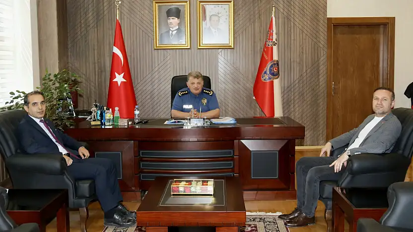 Sağlık Müdürü Şirik ve Başhekim Turgut'tan Emniyet müdürü Alper'e ziyaret