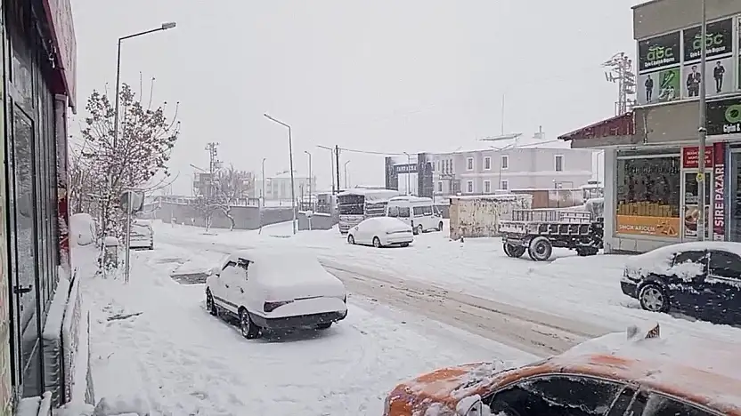 Sincik'te kar yağışı ilçeyi beyaza bürüdü