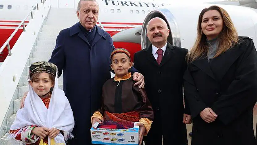 Vali Varol, Cumhurbaşkanı Erdoğan'ı havaalanında karşıladı