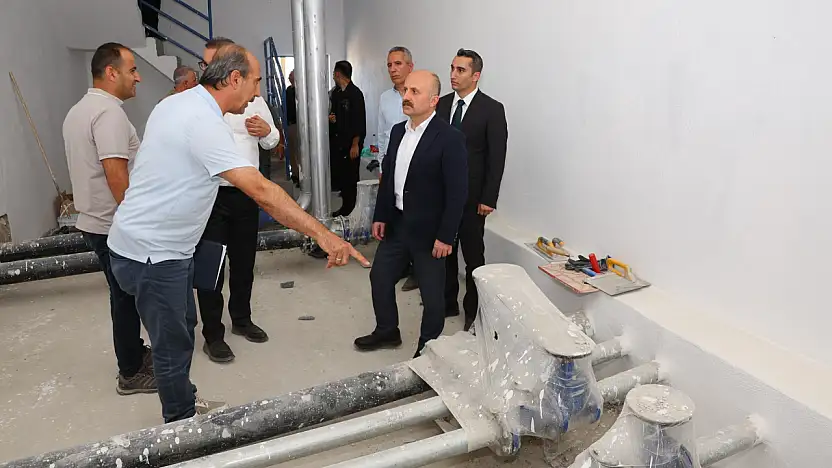 Vali Varol Ovacık köyünde Su deposunda incelemelerde bulundu
