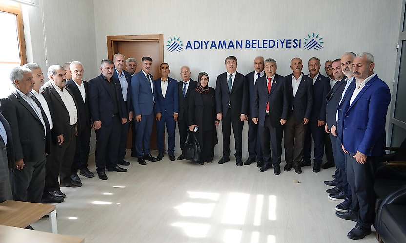Adıyaman Muhtarlar Federasyonu heyetinden Başkan Tutdere'ye ziyaret