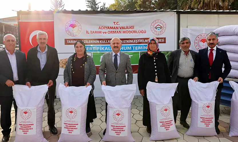 Adıyamanlı çiftçilere 666,5 Ton nohut tohumu ve 250 adet otomatik yemlik makinesi dağıtıldı