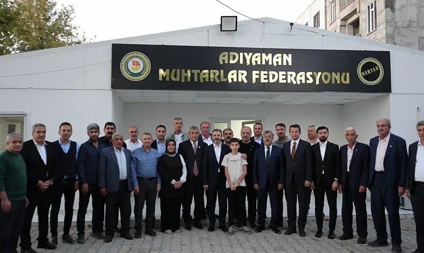 Bakan Yardımcısı Aydın'dan Adıyaman Muhtarlar Federasyonuna ziyaret