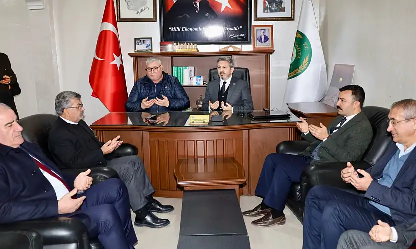 Bakan Yardımcısı Aydın ve beraberindeki heyettin Başkan Turhanlı'ya ziyaret