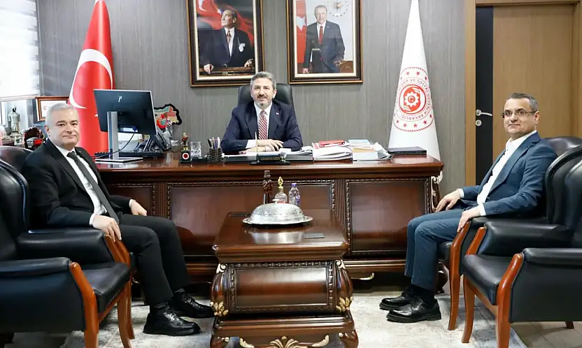 Başkan Ergen ve Taşkın'dan Bakan Yardımcısı Aydın'a ziyaret