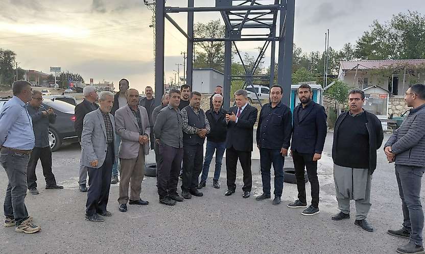 Besni Merinos Karma Sanayi Sitesi girişine modern nizamiye çalışması
