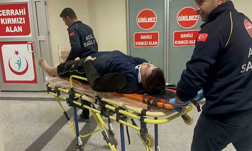 Devrilen motosikletteki kişi yaralandı