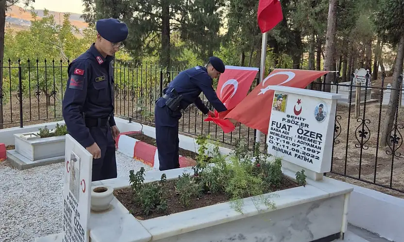 Gölbaşı'nda Şehit kabirlerinde bakım yapıldı