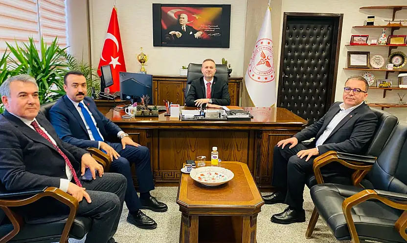 Kaymakam Pelvan ve Başkan Fırat'tan Başhekim Turgut'a ziyaret