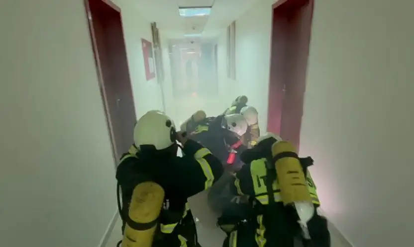 KYK yurtlarında yangın tatbikatı gerçeği aratmadı