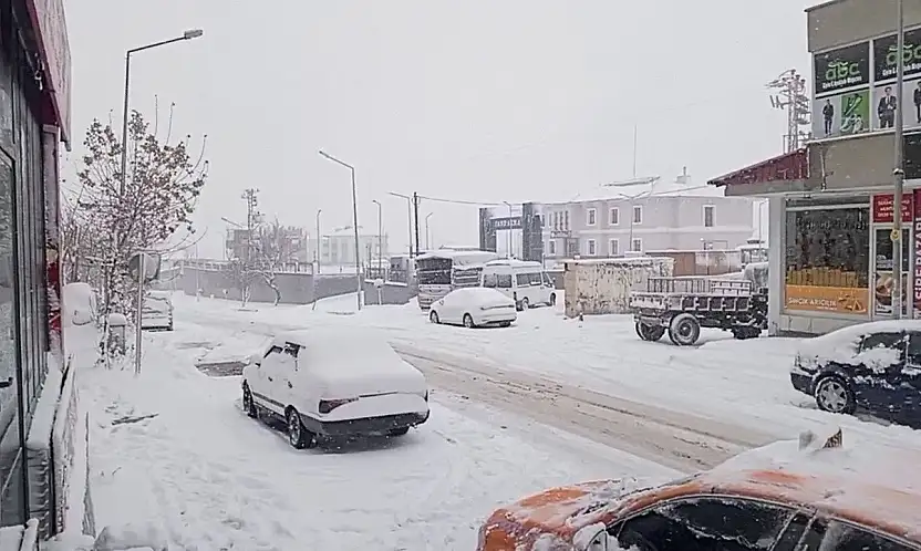 Sincik'te kar yağışı ilçeyi beyaza bürüdü