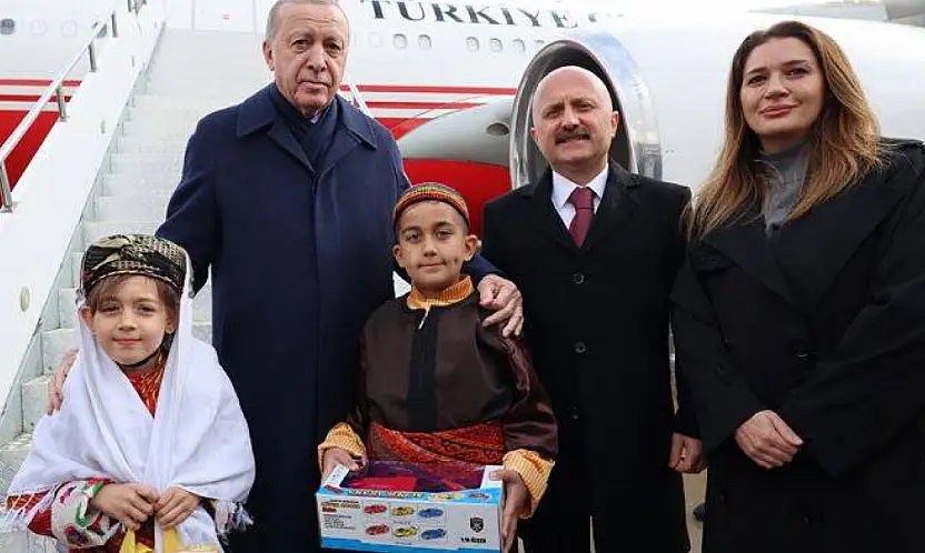 Vali Varol, Cumhurbaşkanı Erdoğan'ı havaalanında karşıladı